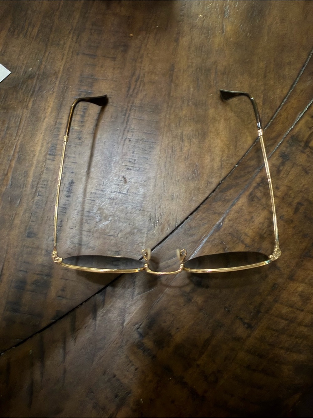 Ray-Ban Gold Frame Sunglasses with Black Lenses - Picture 2 of 5
